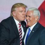 Trump kissing pence