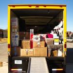 Moving truck unloading 
