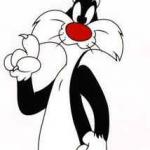 sylvester the cat making a point