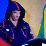 michael phelps is listening music