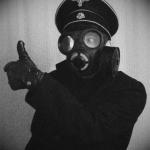 gas masked nazi