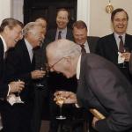 Bush laughing