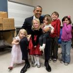 Obama and Random Kids