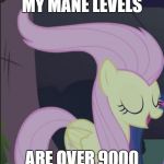 Anime be like | MY MANE LEVELS; ARE OVER 9000 | image tagged in anime be like | made w/ Imgflip meme maker