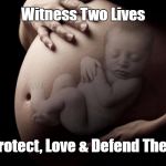 Pregnant Stomach | Witness Two Lives; Protect, Love & Defend Them | image tagged in pregnant stomach | made w/ Imgflip meme maker