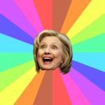 CFG Hillary Bursting Rainbow Colors meme