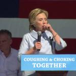 Hillary Coughing and Choking