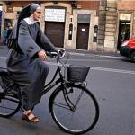 Nun on bicycle meme
