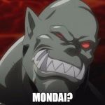 Japanese Trollface | MONDAI? | image tagged in memes,troll face,problem | made w/ Imgflip meme maker