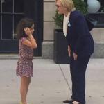 Pneumonia Clinton talks to Little Girl