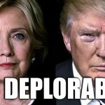 None of the above | THE DEPLORABLES | image tagged in hillary trump,donald trump,hillary clinton | made w/ Imgflip meme maker