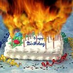 flaming birthday cake meme