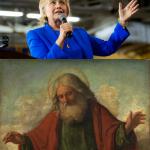 God and Hillary meme
