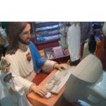 Jesus at the computer