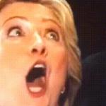 Hillary Clinton's surprised face