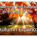 autumn forest | Welcoming the balancing energies of the; Autumn Equinox | image tagged in autumn forest | made w/ Imgflip meme maker