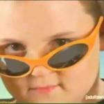 cool kid with orange sunglasses