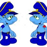 Smurf Police officers meme