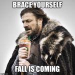 Basic Ned | BRACE YOURSELF; FALL IS COMING | image tagged in basic ned | made w/ Imgflip meme maker