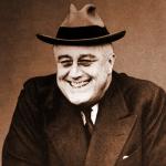 FDR laughing