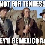 alamoguys | IF NOT FOR TENNESSEE; THEY'D BE MEXICO A&M | image tagged in alamoguys | made w/ Imgflip meme maker