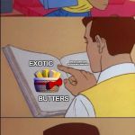 Book of Exotic Butters | WHAT YOU NEED TO KNOW ABOUT SISTER LOCATION; THIS IS COMING OUT OF YOUR NEXT PAYCHECK; EXOTIC; BUTTERS | image tagged in the book of faggets,five nights at freddy's,sister location,memes,exotic butter | made w/ Imgflip meme maker