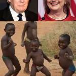 Donald Trump, Hillary Clinton and Third World KIds