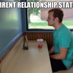 Forever Alone Booth | CURRENT RELATIONSHIP STATUS: | image tagged in forever alone booth | made w/ Imgflip meme maker