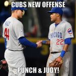 Rizzo Russell | CUBS NEW OFFENSE; PUNCH & JUDY! | image tagged in rizzo russell | made w/ Imgflip meme maker