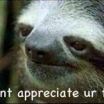 I don't appreciate your attitude sloth 