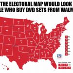 What Map Would Look Like | WHAT THE ELECTORAL MAP WOULD LOOK LIKE IF ONLY PEOPLE WHO BUY DVD SETS FROM WALMART VOTED | image tagged in what map would look like | made w/ Imgflip meme maker