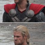 Thor happy then sad meme