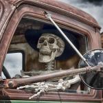 Skeleton truck driver