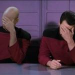 Picard And Riker Double Facepalm meme