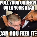 Obama bullies stephen hawking | IF I PULL YOUR UNDERWEAR OVER YOUR HEAD; CAN YOU FEEL IT? | image tagged in obama bullies stephen hawking | made w/ Imgflip meme maker