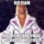 Ric Flair, yall | RIC FLAIR HAD BLING AND SWAG BEFORE IT WAS COOL. | image tagged in ric flair yall | made w/ Imgflip meme maker
