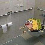 Spongebob Caveman Bathroom meme