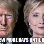 Election 2016 | A FEW MORE DAYS UNTIL HELL | image tagged in election 2016 | made w/ Imgflip meme maker