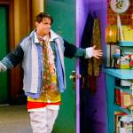 Joey wearing Chandler's clothes