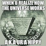 Anti illuminati  | WHEN U REALIZE HOW THE UNIVERSE WORKS; A.K.A UR A HIPPY | image tagged in anti illuminati | made w/ Imgflip meme maker