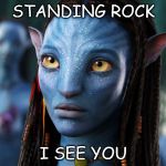 Avatar | STANDING ROCK; I SEE YOU | image tagged in avatar | made w/ Imgflip meme maker