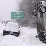 Winter car crash