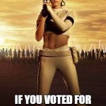 Padme Reacts to the Presidential Results | THIS IS WHY NABOO HAS A CONSTITUTIONAL MONARCHY ..... IF YOU VOTED FOR TRUMP YOU DON'T GET TO TOUCH MY ABS | image tagged in padme's abs | made w/ Imgflip meme maker