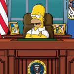 Homer Simpson White House Oval Office US President