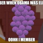 member | MEMBER WHEN OBAMA WAS ELECTED; OOHH I MEMBER | image tagged in member | made w/ Imgflip meme maker