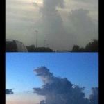 Cloud Jesus & Godzilla | THIS PROVES JUSUS IS REAL; BUT APPARENTLY SO IS GODZILLA | image tagged in cloud jesus  godzilla | made w/ Imgflip meme maker