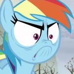 Triggered rainbow dash