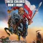 Maiden Poland | THESE COLORS DON'T RUN! | image tagged in maiden poland | made w/ Imgflip meme maker