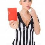 red card woman