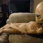 alien on sofa